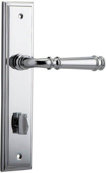 Verona Lever - Stepped Backplate - Ella Grace - Iver - Polished Chrome - Door Levers