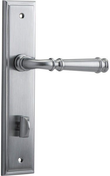 Verona Lever - Stepped Backplate - Ella Grace - Iver - Brushed Chrome - Door Levers