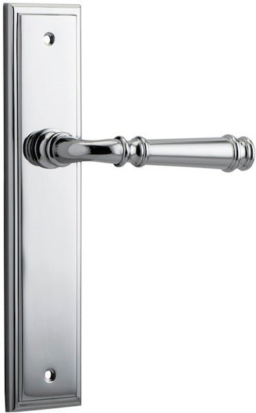 Verona Lever - Stepped Backplate - Ella Grace - Iver - Polished Chrome - Door Levers